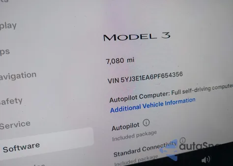 2023 Tesla Model 3 Rear-Wheel Drive z USA, uszkodzony, nr VIN 5YJ3E1EA6PF654356